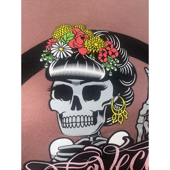 Suavecito Pomade Pink Mauve Fitted Cotton T Shirt Ladies Sz Large - Picture 3 of 8